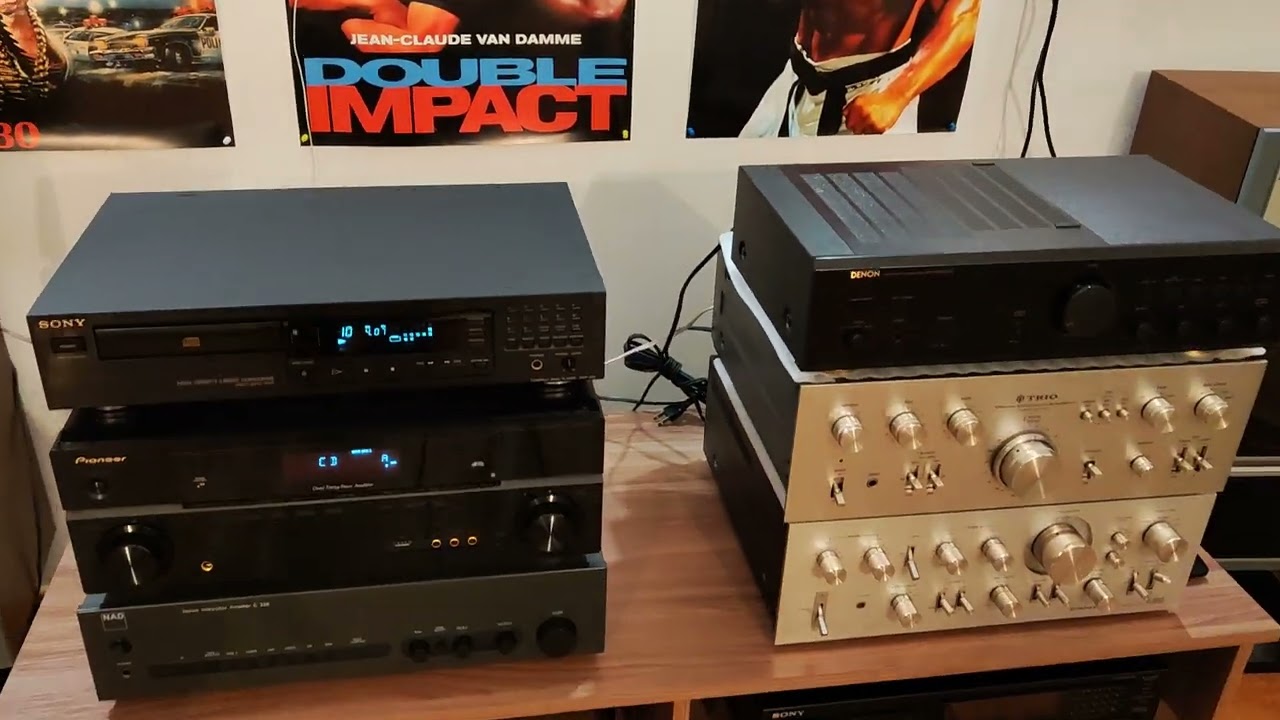 Sony CDP-295, Pioneer VSX-819H, Nad C-320, Trio KA-7300