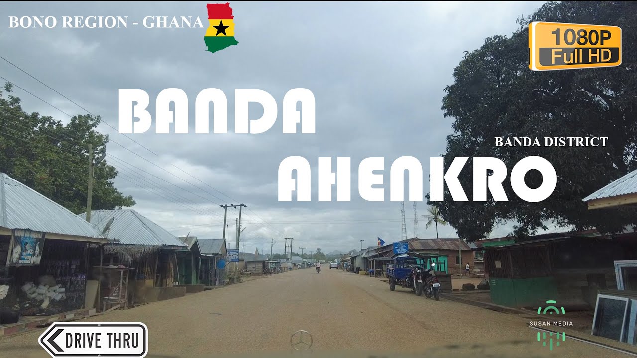 Banda Ahenkro Road Drive from Banda in the Bono Region of Ghana