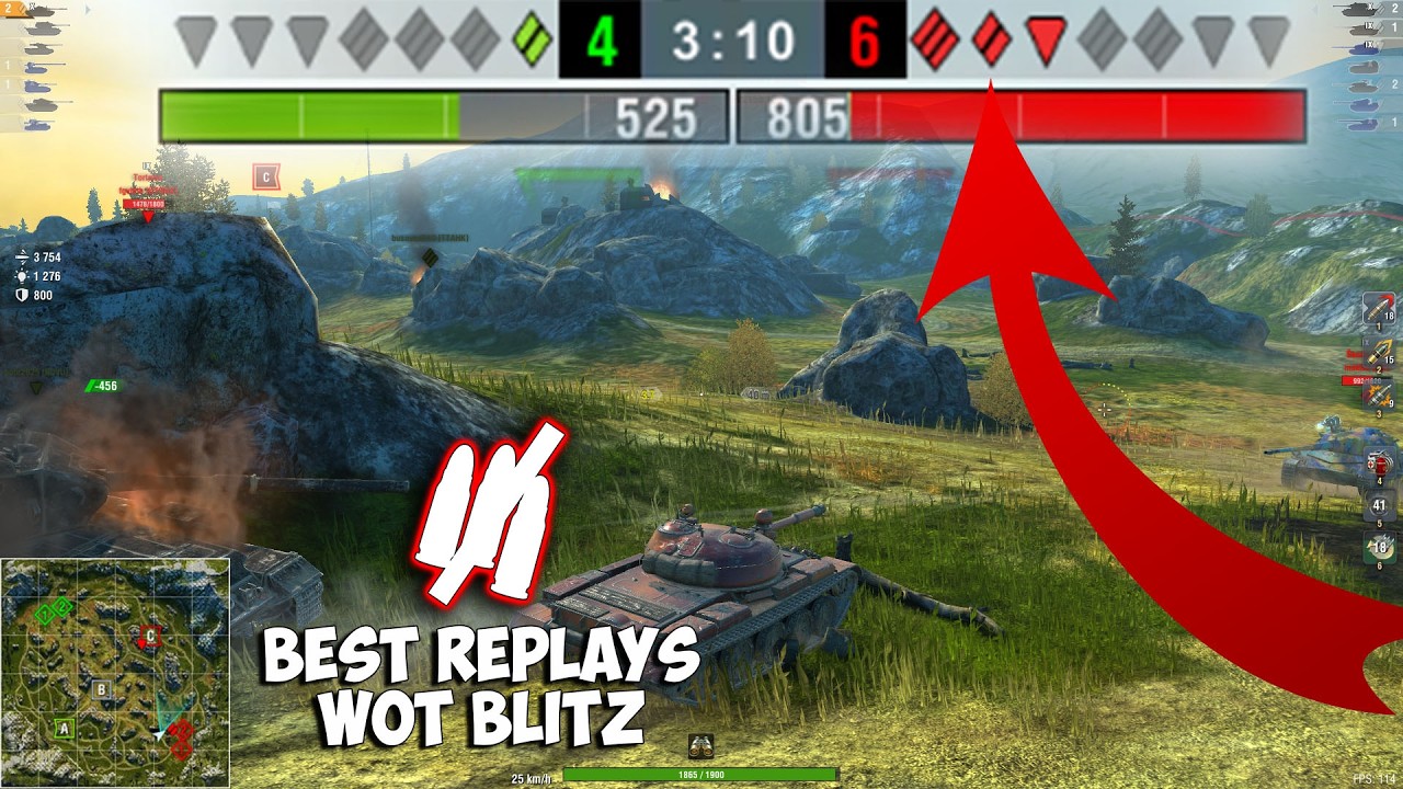 T-62A | 1 vs 3 | 7818 Damage | Best Replays WoT Blitz
