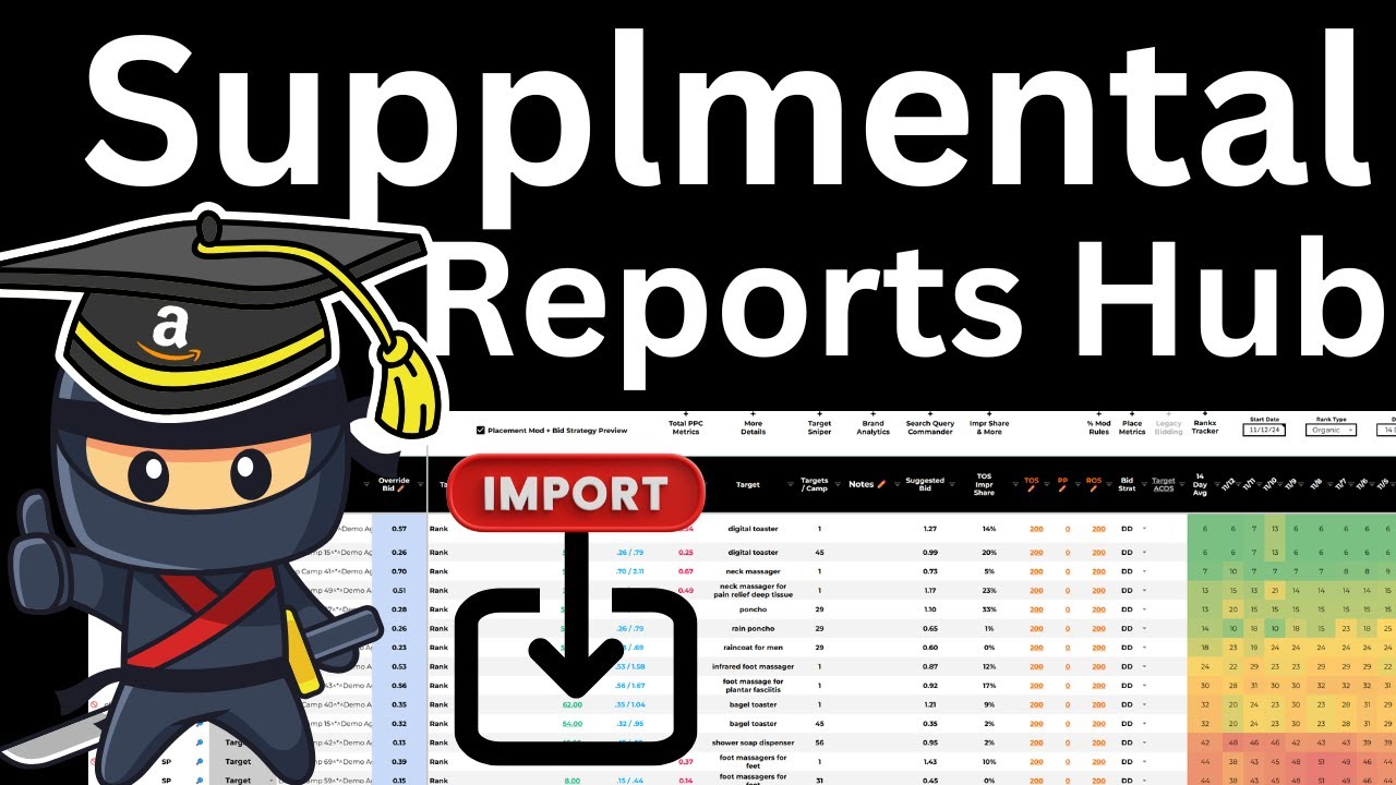 Adtactix Supplemental Report Hub - How to Import Extra Amazon Reports Data for Analysis