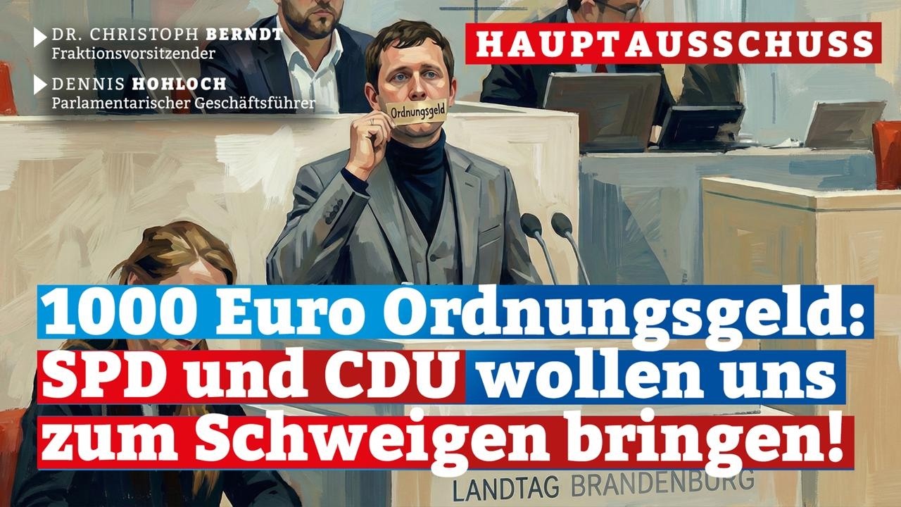 🤯 Bis zu 1000 Euro Ordnungsgeld: SPD und CDU wollen uns zum Schweigen bringen!