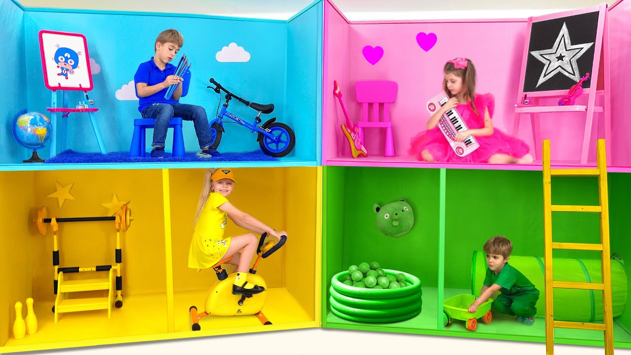 Eva and Playhouse Colors Challenge