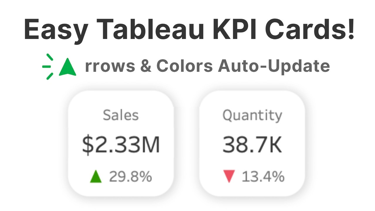 Как создать карты KPI в Tableau (адаптивные стрелки и цвета)