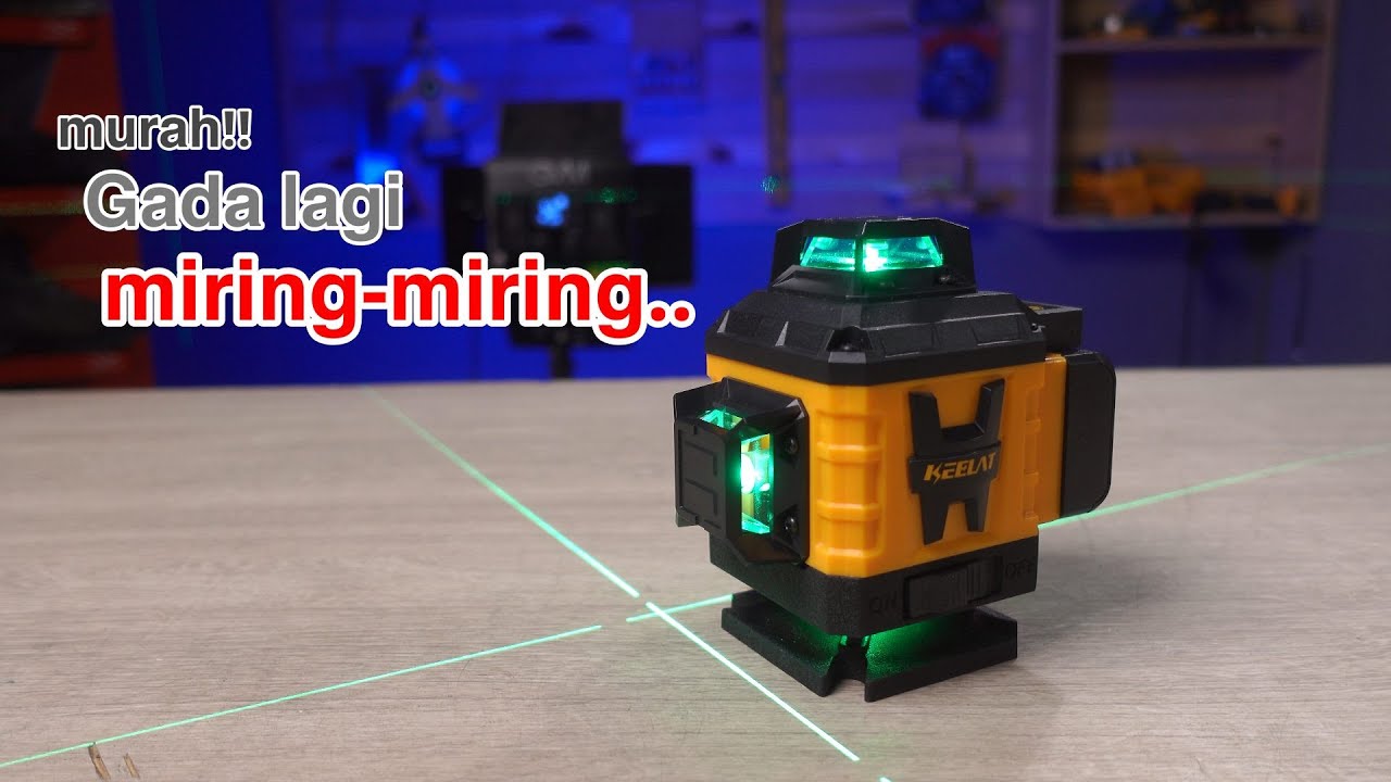 harus punya!! Laser level murah akurat sudah 16 line teknologi green laser!! - KEELAT 4D LASER LEVEL
