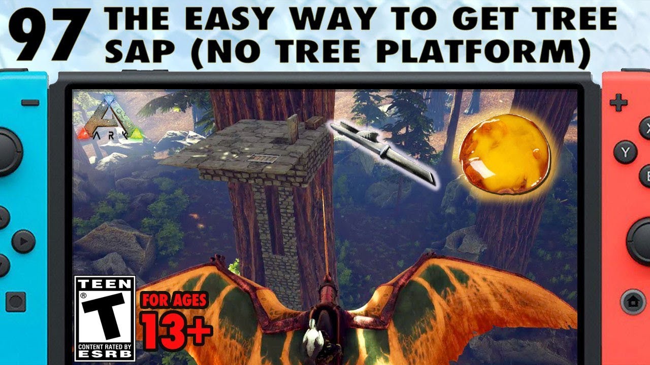 97: How to Get Tree Sap in Ark (Easy Tree Sap with No Tree Platform)