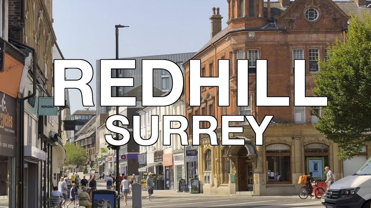 Redhill Town Centre, Surrey, UK, England 🇬🇧 4K HDR