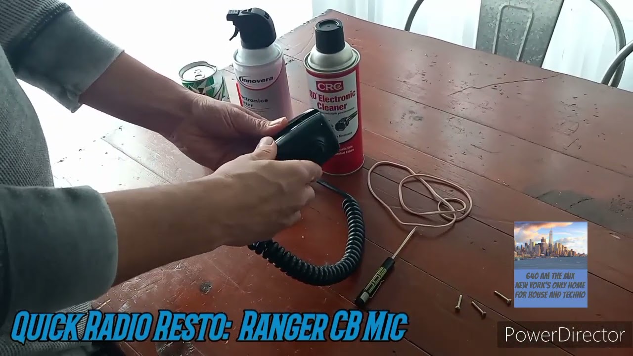 Learn to Clean a Dirty Microphone or other electronic gear. Radio Restoration Ranger CB.  