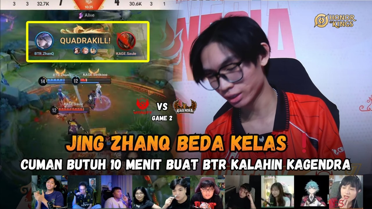 JING TERJAGO DI IKL 🔥 - REAKSI STREAMER BTR VS KAGE GAME 2 IKL SPRING 2026 HOK