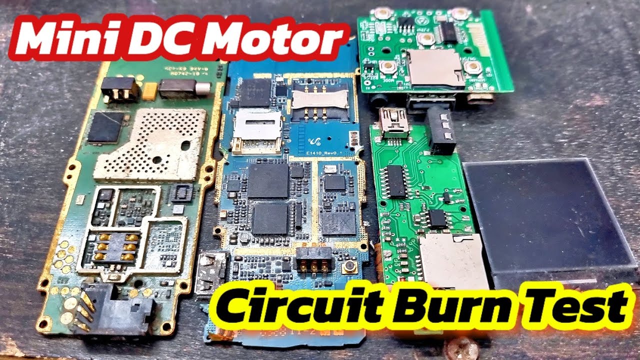 Mini DC phone vibrator motor and circuit burn test on 3.7 volt | Creat 509