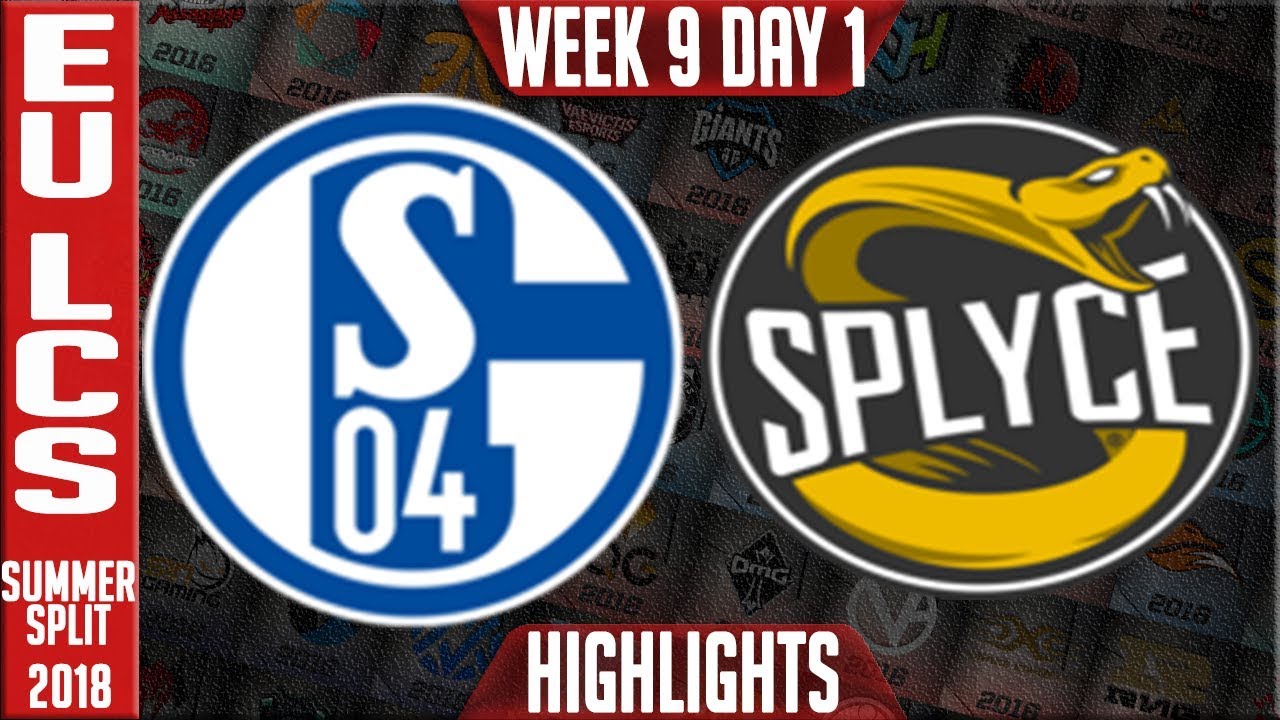 S04 vs SPY Highlights | EU LCS Summer 2018 Week 9 day 1 | FC Schalke 04 vs Splyce