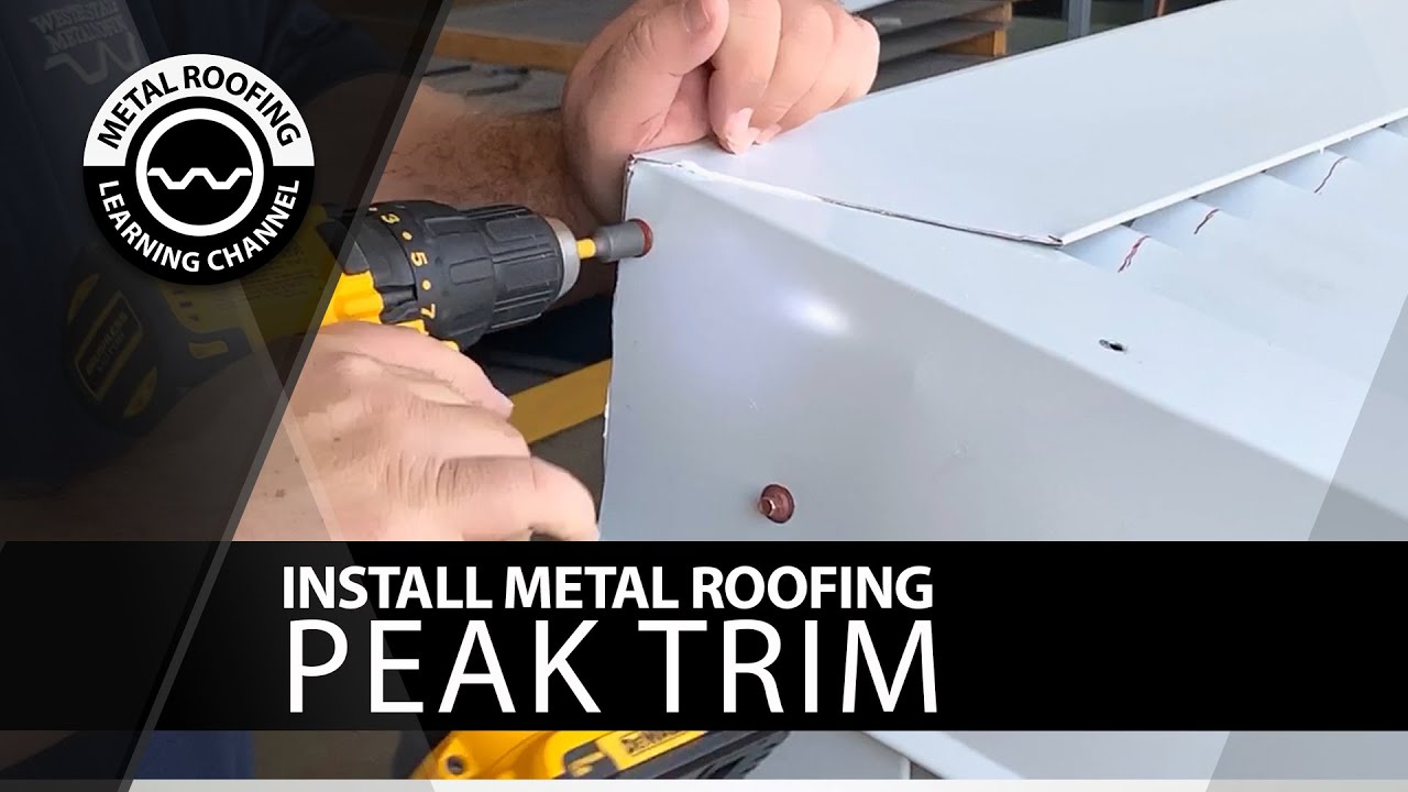 How To Install High Side Peak Trim. Peak Flashing Installation For Corrugated Metal Roofing Panels