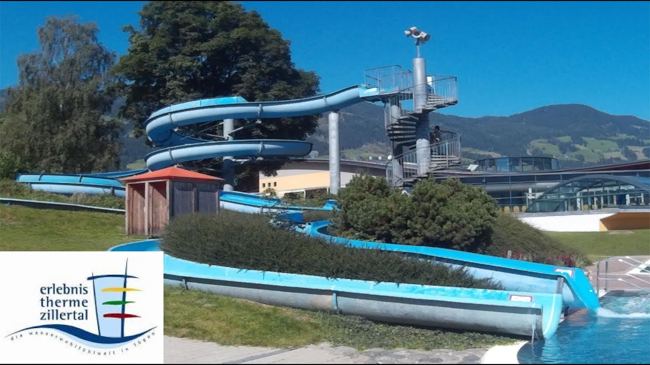 Erlebnistherme Zillertal Fügen (A) - Großwasserrutsche im Freibad