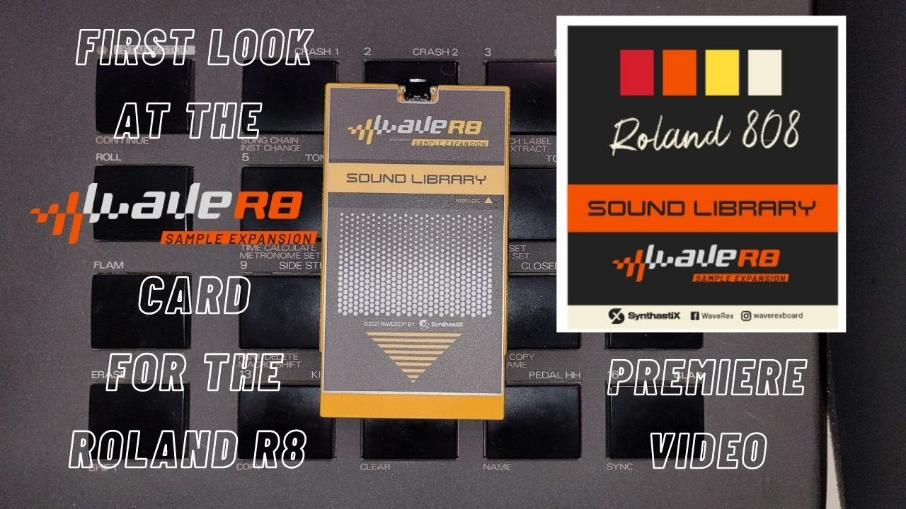 First look at the WaveR8 Waverex card for the Roland R8 drummachine