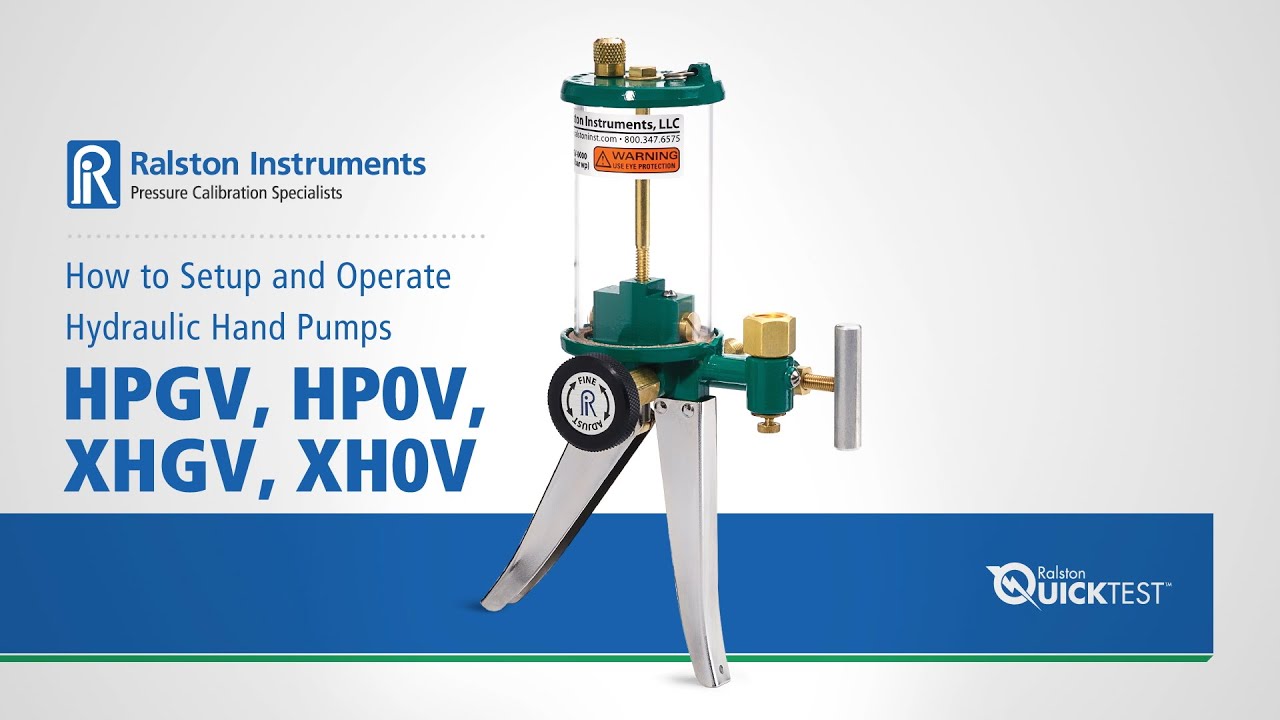 Hydraulic Hand Pumps HPGV, HP0V, XHGV, XH0V | Ralston Instruments