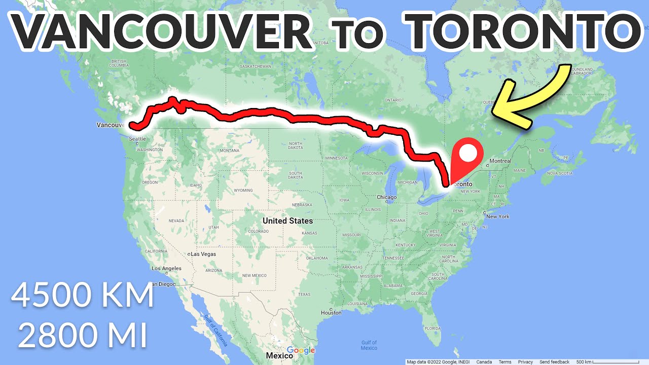 Vancouver to Toronto Canada Road Trip: COMPLETE Drive Timelapse 4K