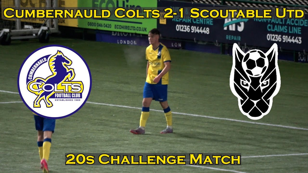 HIGHLIGHTS: Cumbernauld Colts (20s) 2-1 Scoutable United (20s) - Challenge Match - 05/01/24
