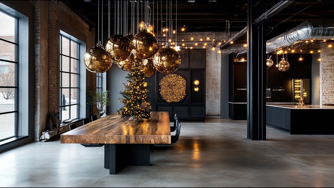20 Festive Industrial-Style Christmas Decoration Ideas