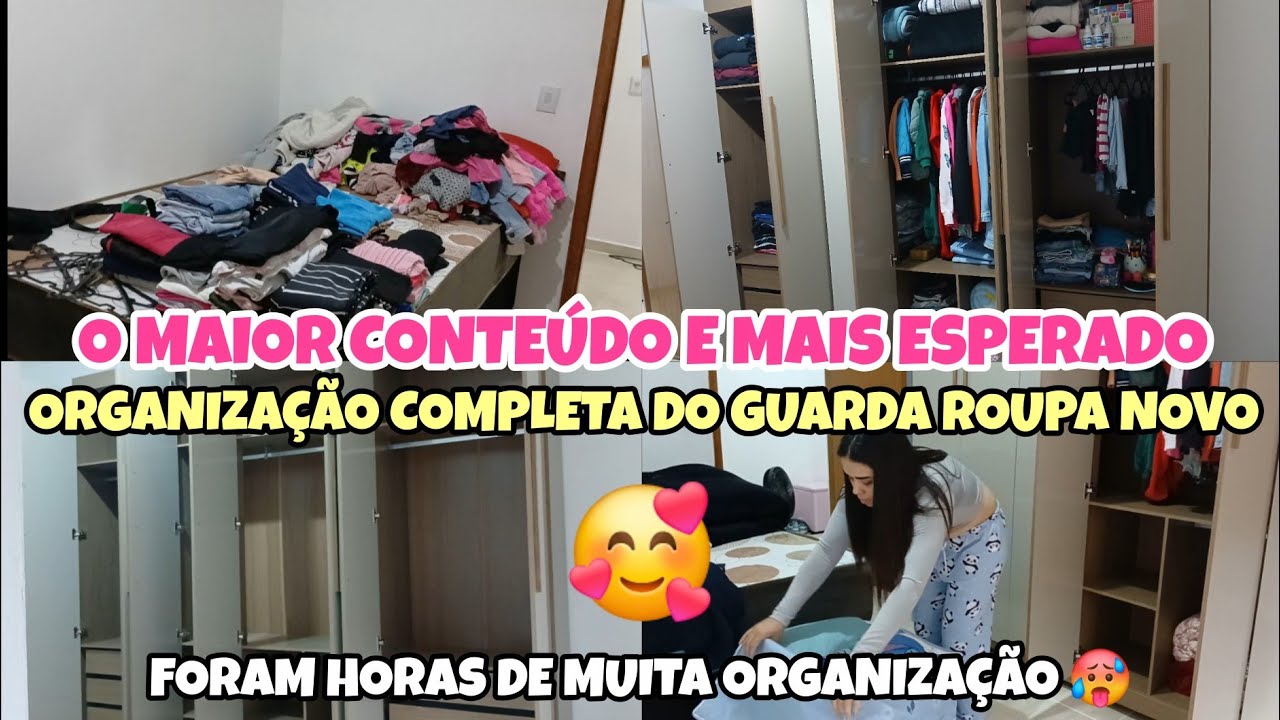 ORGANIZAÇÃO COMPLETA DO MEU GUARDA ROUPA NOVO + TUOR PÓS ORGANIZAÇÃO🤩 O MAIOR CONTEÚDO JA VISTO AQUI
