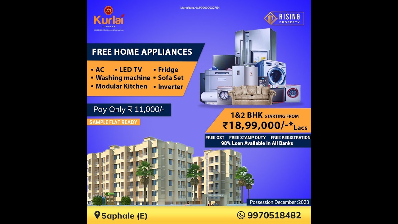 1 BHK Flat in Saphale | 2 BHK Flat in Saphale | Shree Kurlai Complex Saphale