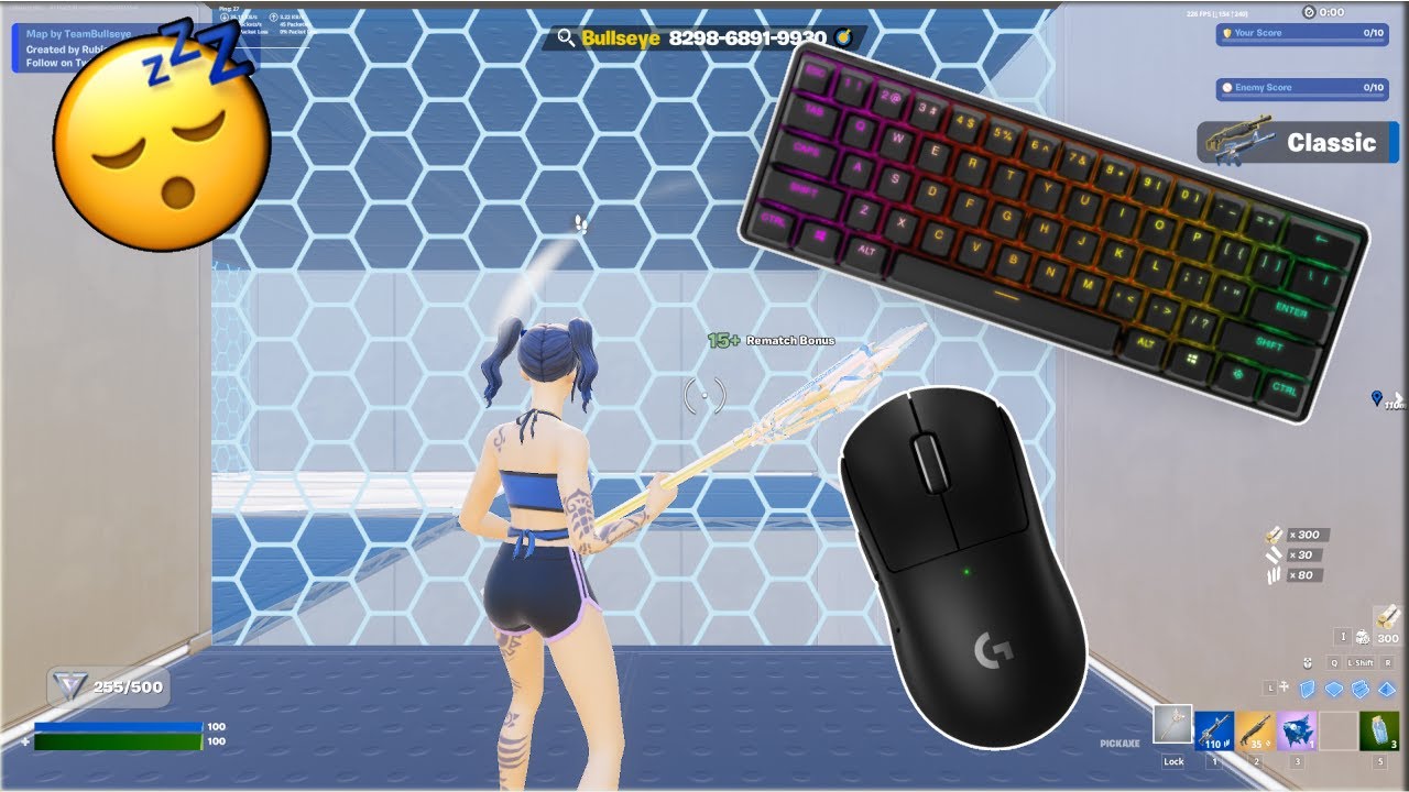 Steelseries Apex Pro Mini 🤩 Piece Control 1v1🏆 Fortnite Keyboard ASMR 🎧