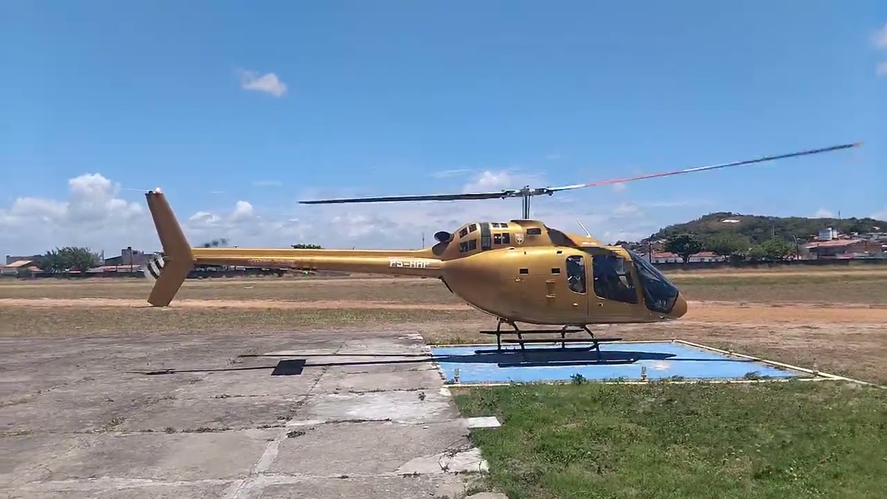PS-HHP  bell 505 acionamento e decolagem do aeroclube de Sergipe  11/01/2026