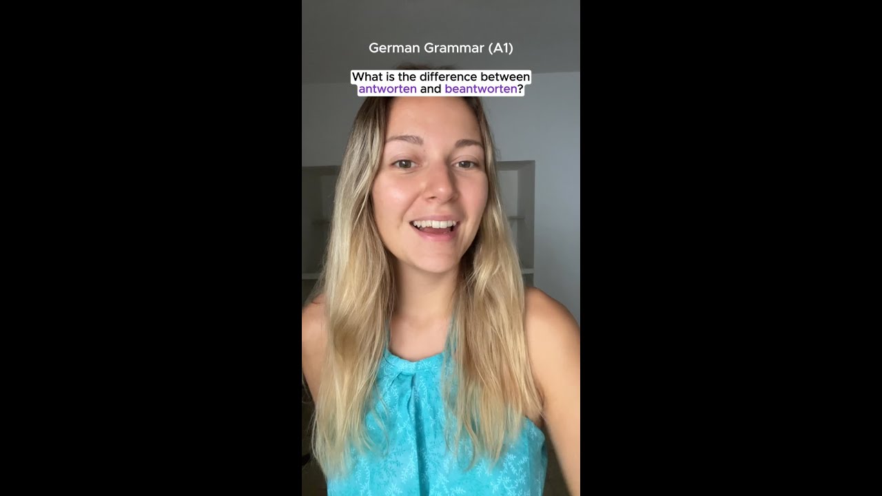 German Grammar A1 - What is the difference between antworten and beantworten?
