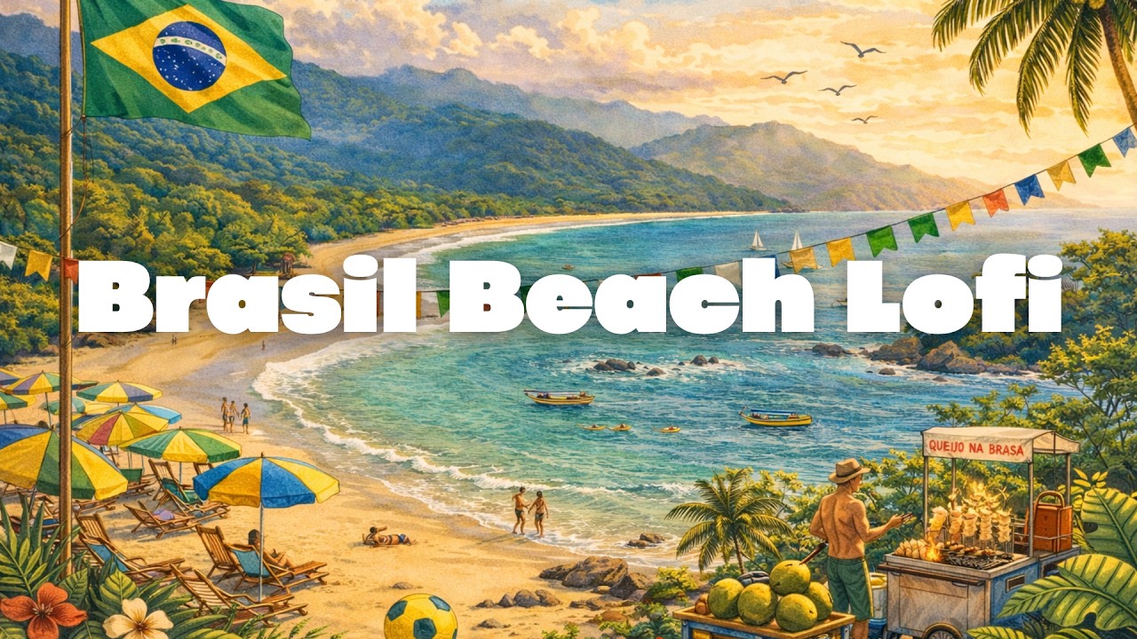 Brazilian Bossa Nova Lofi - Praia dos Castelos Beach Vibes | 45 Min Chill Mix