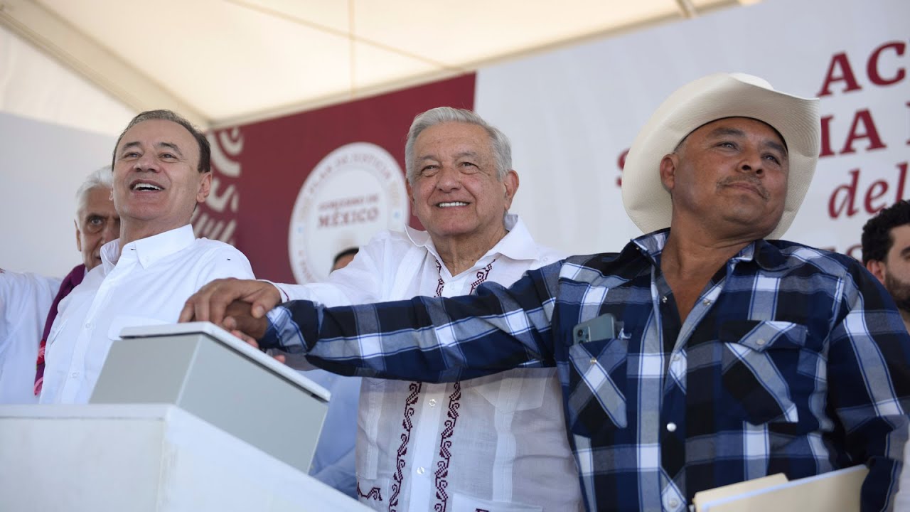 Inauguración del acueducto del pueblo yaqui, desde Cajeme, Sonora