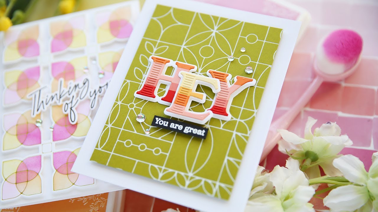 New! Geometric Hot Foil Designs by Pinkfresh Studio