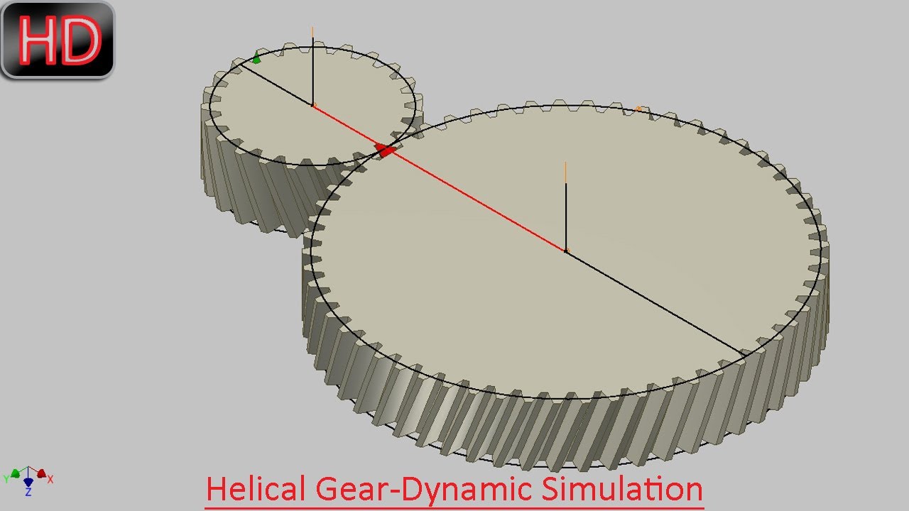 Helical Gear-Dynamic Simulation (Video Tutorial) Autodesk Inventor