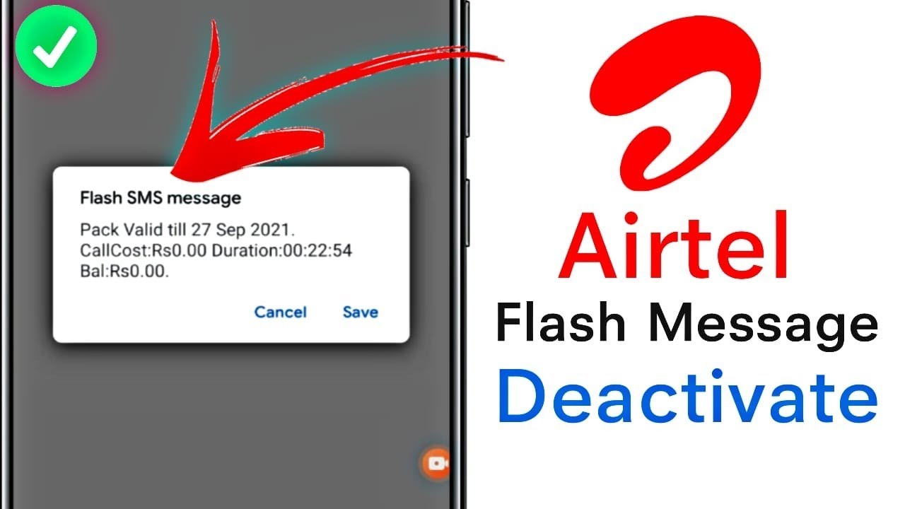 Airtel Flash Message Deactivate || how to stop airtel flash