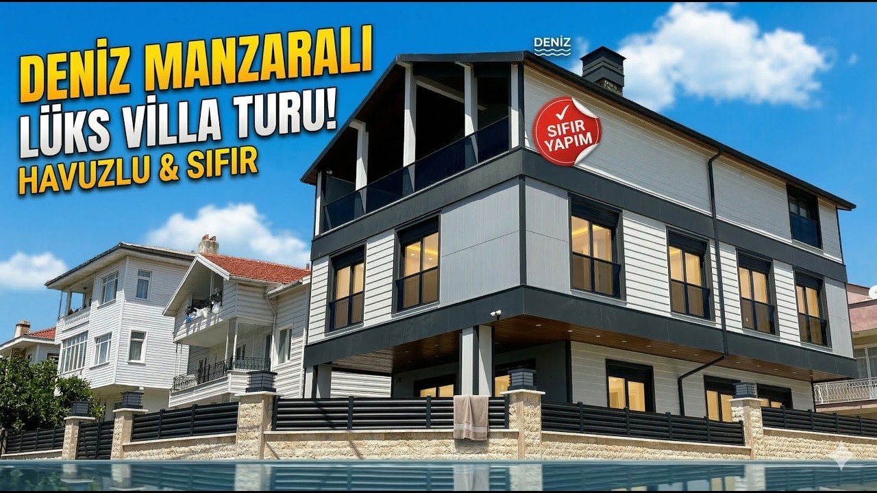 DENİZ MANZARALI SIFIR LÜX HAVUZLU VİLLA | İSTANBUL, BÜYÜKÇEKMECE, CELALİYE