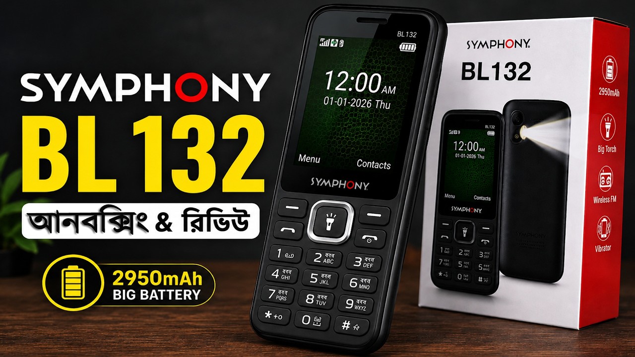 Symphony BL132 Feature Phone Unboxing and Review in 2026 !!!