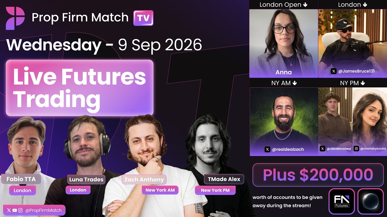 Live Futures Trading | London & New York Session | Prop Firm Match TV | 09/09/2026