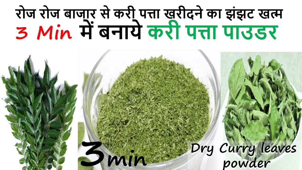 अब घर में बनाये मिनटों में Dry Curry Leaves Powder सिर्फ 5 रूपये में - curry powder recipe - Curry