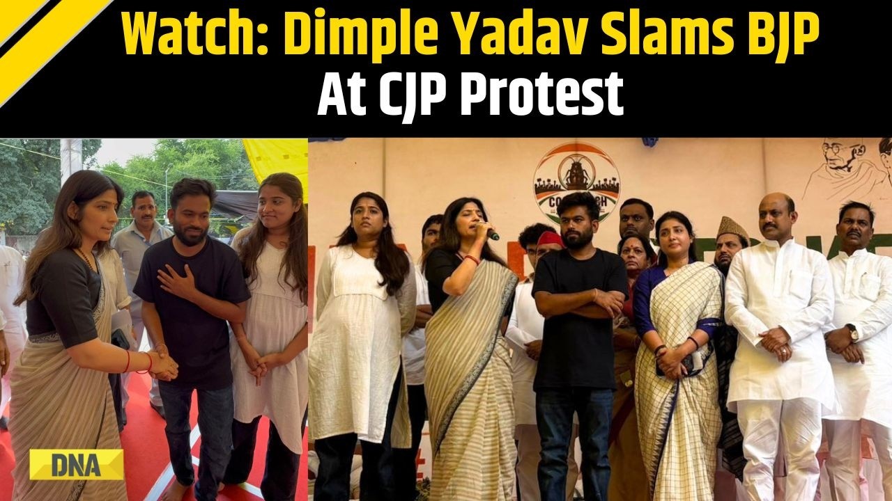 CJP Protest:  Samajwadi Party MP Dimpal Yadav Attends CJP Protest At Jantar Mantar in Delhi