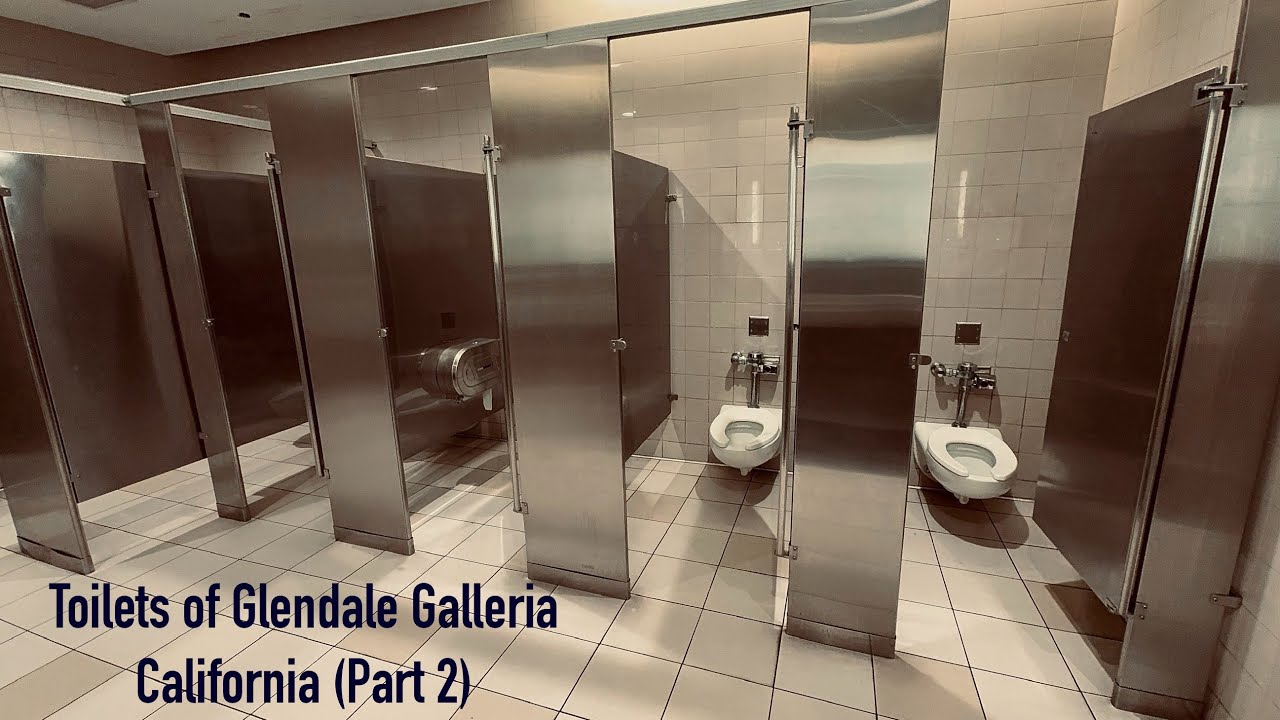 Compilation: Restrooms & Toilet Flushes of Glendale Galleria Mall, California, USA