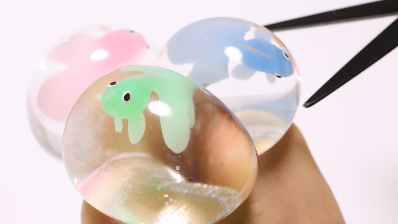 ASMR Squishy #127 Goldfish Water Squishy Experiment Cutting Open