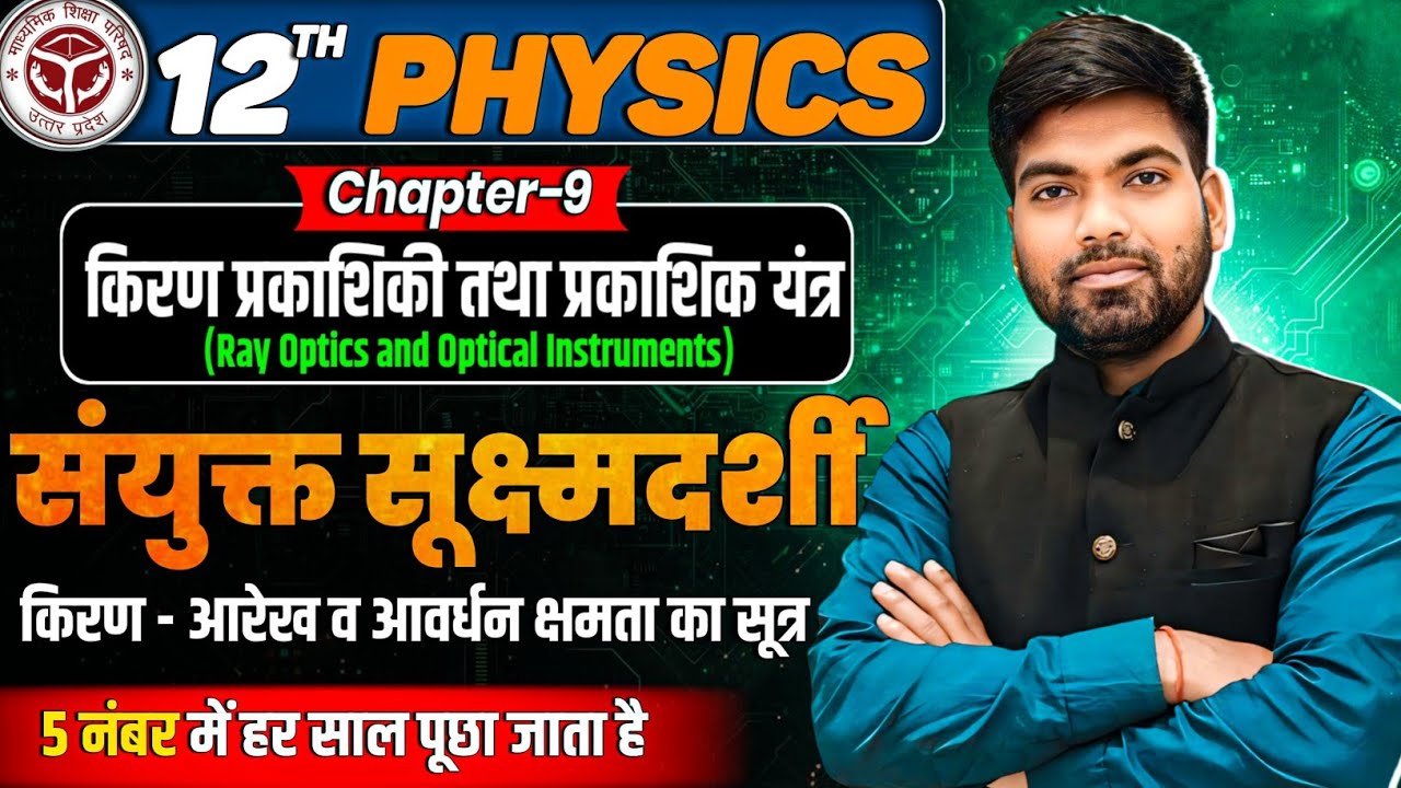 संयुक्त सूक्ष्मदर्शी | किरण आरेख व आवर्धन क्षमता | यौगिक सूक्ष्मदर्शी | Class 12 Physics