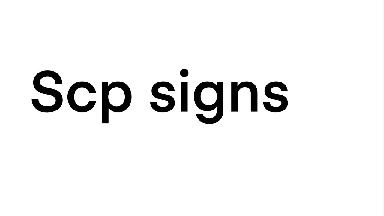 Scp signs roblox