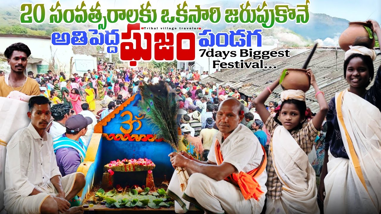 20 సంవత్సరాలకు ఒకసారి జరుపుకునే పెద్ద ఘజం పండగ | tribal festival | tribal life festival.