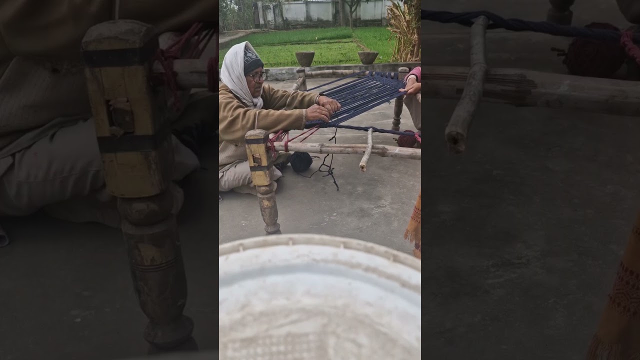 How to Weave Color Charpai  Traditional Indian Cot Design , jute roll for charpai part two 