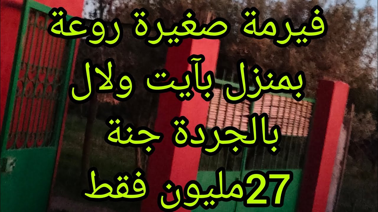 فيرمة صغيرة 1500متر بالدار مفينية والجردة ماشاء الله 27مليون فققققققط 😱