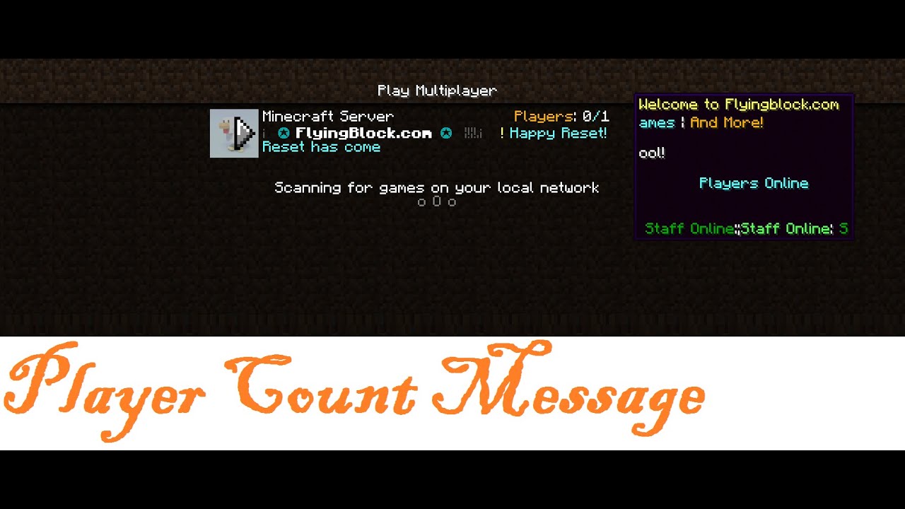 PlayerCountMessage version 4.3