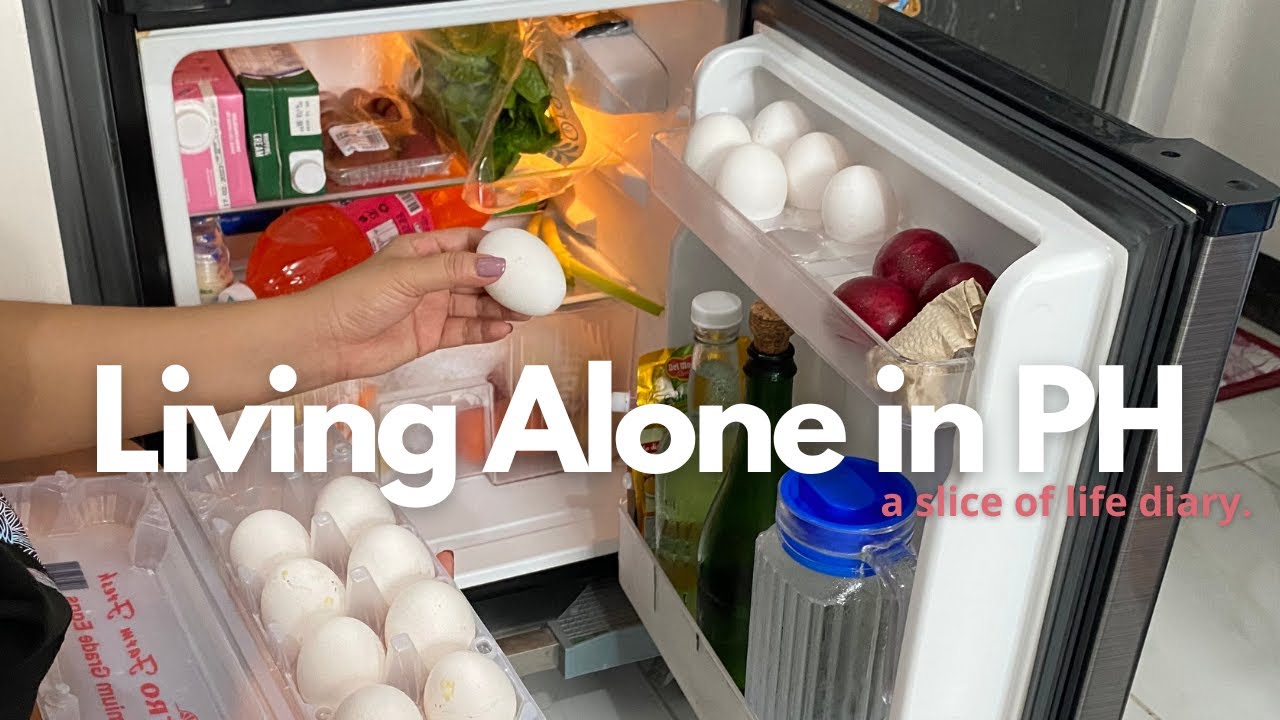 Living alone in the Philippines: ref reveal, restocking groceries, slow days, DIY ice cream🛒🍨
