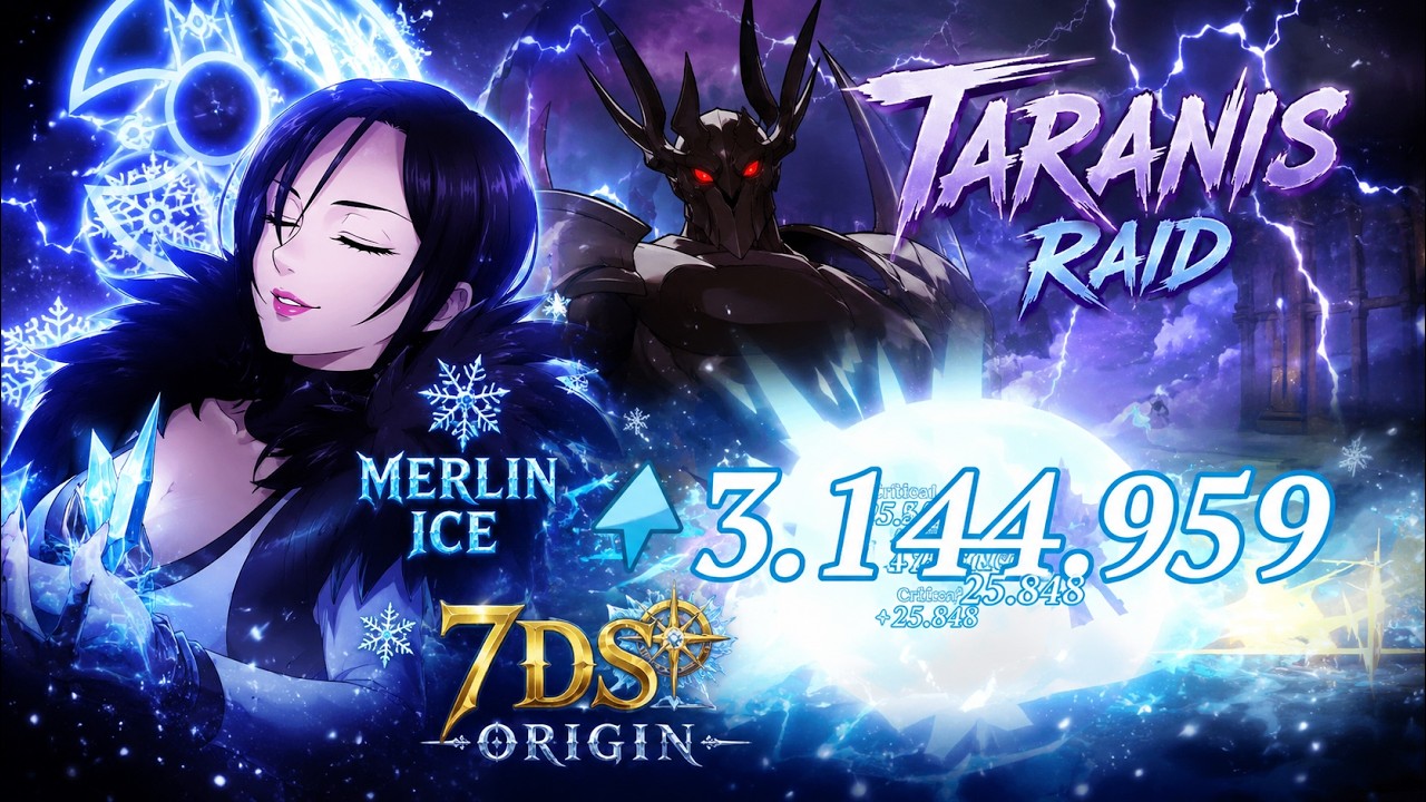 RAID Taranis- 7DS Origin - Merlin ice e Clotho (pos buff) - os 3 mini Boss