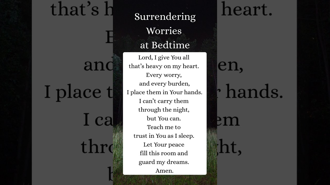 Surrender Your Worries to God Tonight | Peaceful Bedtime Prayer