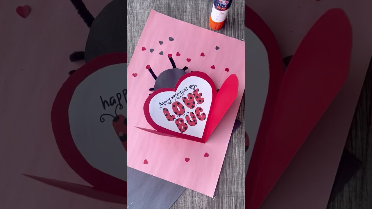 🧡 Ladybug Love Bug Valentine&rsquo;s Day Craft | Fun & Easy DIY Valentine for Kids!