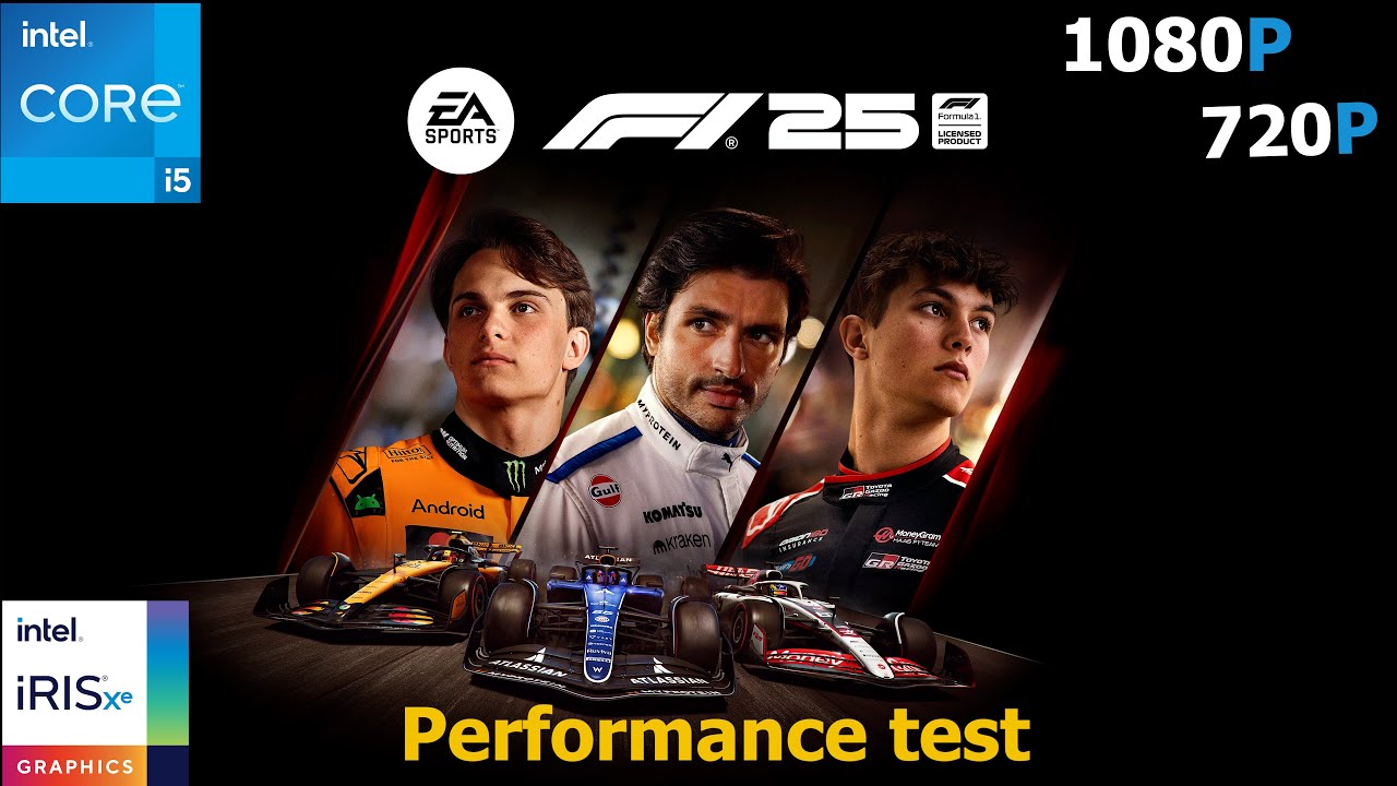 F1 25 Tested on Intel Iris Xe | i5-1235U + 16GB RAM | 1080p/720p Performance Test