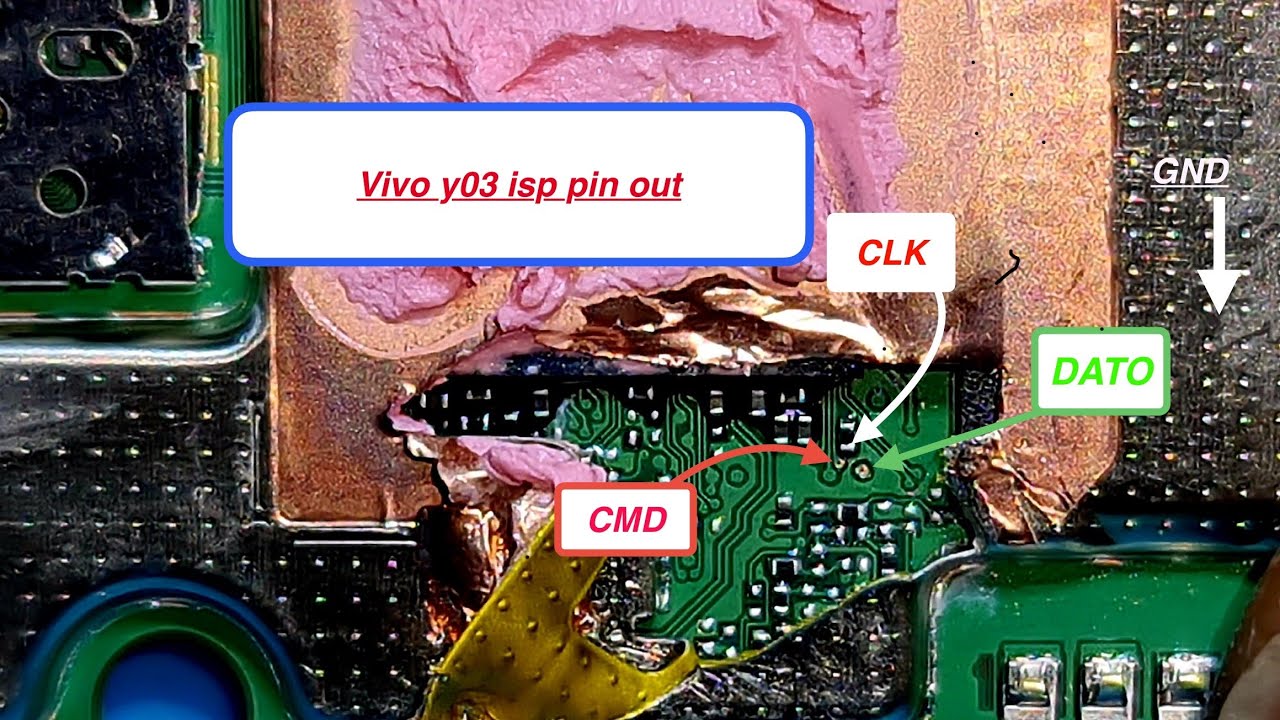 Vivo Y03 / V2332 Reset & Frp New security bypass isp pinout